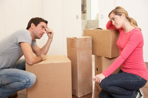 Professional movers handling office relocation in central Westminster