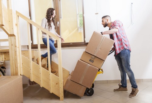 Movers handling household goods with care during a relocation